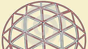 Geometric Geodesic Dome Pattern Illustration, vector design Generative AI
