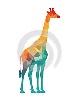 Geometric giraffe africa animal wildlife icon