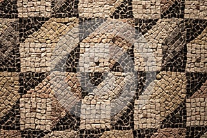 Geometric glass mosaic patterns. ancient greek motifs. zeugma, comagene photo