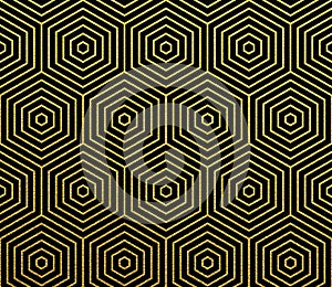 Geometric gold abstract vector pattern background