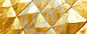 Geometric Golden Brilliance - Abstract Metallic Texture
