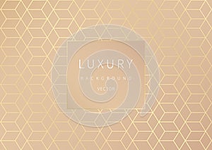 Geometric Golden lines background pattern. Luxury style background. Vector