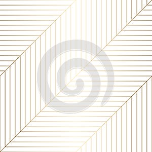 Geometric golden seamless pattern white color background. Zig zag graphic print. Vector line texture. Modern swatch wrapping paper