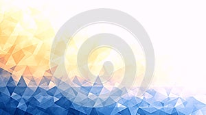 Geometric Gradient Background with Blue and Yellow Triangles