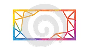 Geometric Gradient Frame, Modern Abstract Border. vector design Generative AI