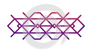 Geometric Gradient Intersecting Triangle Pattern, vector design Generative AI