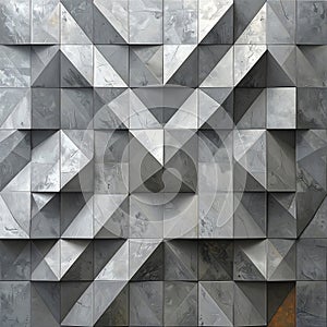 Geometric Stone Tile Pattern Gray Abstract.