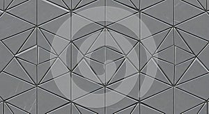 Geometric Gray Tiling Pattern with Hexagonal and Triangular Shapes