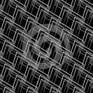 Geometric grid background Modern black and white abstract texture