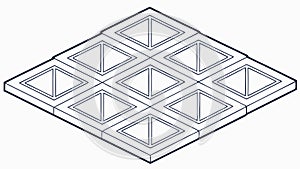 Geometric Grid Pattern, Abstract Intersecting Lines, Modern Design, vector design Generative AI