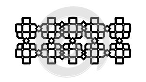 Geometric Grid Pattern, Interlocking Squares and Rectangles, vector design Generative AI