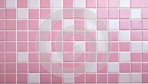 Geometric Grid Pattern light pink Ceramic Tile Wall Texture
