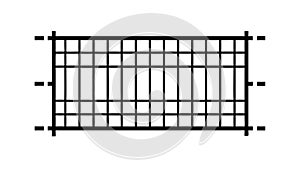 Geometric Grid Pattern Rectangle Frame Border, vector design Generative AI