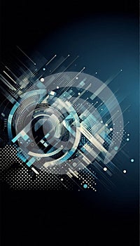 Geometric Halftone Abstract Background