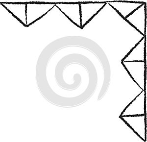 Geometric Hand-Drawn Corner