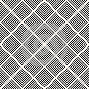 Geometric herringbone pattern with squares, lines.