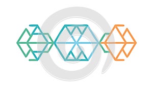 Geometric Hexagon Gradient Ã¢â¬' Modern Pattern, Abstract Design Element, vector design Generative AI