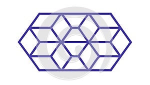 Geometric Hexagon Grid Abstract Pattern Design, vector design Generative AI