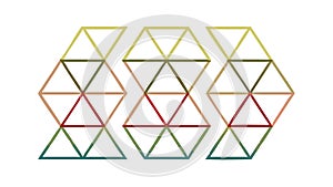 Geometric Hexagon Grid Pattern Abstract Interlocking Design, vector design Generative AI