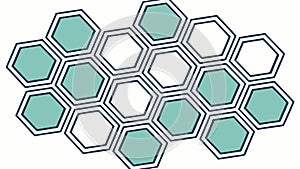Geometric Hexagon Honeycomb Pattern Abstract Design, vector design Generative AI