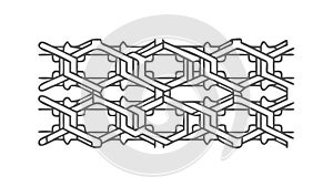 Geometric Hexagon Lattice Pattern Vector, vector design Generative AI