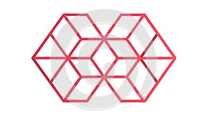 Geometric hexagon pattern, abstract digital design element, vector design Generative AI