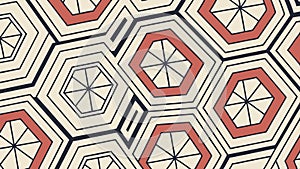 Geometric hexagon pattern, modern and abstract background vector design Generative AI