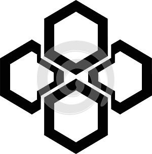 Abstract Interconnected Hexagons Pattern