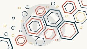 Geometric Hexagon Pattern, Modern Abstract Grid Design, vector design Generative AI