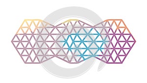 Geometric Hexagon Pattern, Repeating Abstract Texture. vector design Generative AI