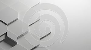 Geometric hexagon pattern with shadows - abstract background design