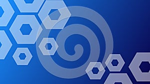 Geometric Hexagon Technology Blue Illustration Background