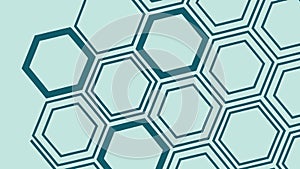 Geometric Hexagonal Grid Pattern in Blue Hues, vector design Generative AI