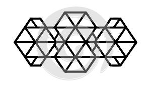 Geometric Hexagonal Grid Pattern Vector for Modern Tech Backgrounds, vector design Generative AI