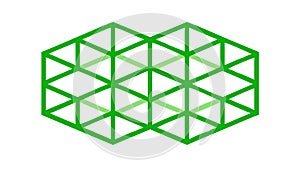 Geometric Hexagonal Grid Pattern Vector for Technology, vector design Generative AI