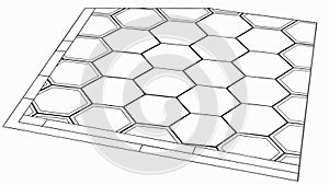 Geometric Hexagonal Grid Seamless Abstract Pattern, vector design Generative AI