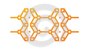 Geometric Hexagonal Interlocking Pattern, Modern Abstract Tech Design, vector design Generative AI