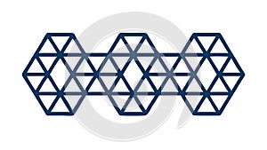 Geometric Hexagonal Lattice Pattern Abstract Design, vector design Generative AI