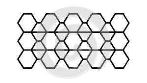 Geometric Hexagonal Lattice Pattern Abstract Structure, vector design Generative AI