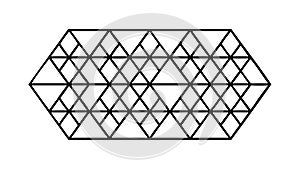 Geometric Hexagonal Mesh: Modern Abstract Network Pattern Design, vector design Generative AI