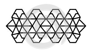 Geometric Hexagonal Mesh Pattern Vector Design, vector design Generative AI