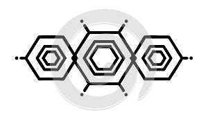 Geometric Hexagonal Pattern Border. Modern Design Element. vector design Generative AI