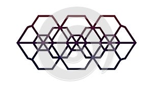 Geometric Hexagonal Pattern Grid Modern Abstract Design, vector design Generative AI