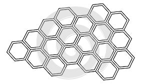 Geometric Hexagonal Pattern Honeycomb Design Element, vector design Generative AI