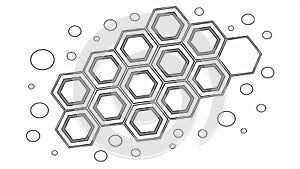 Geometric hexagonal pattern, honeycomb,like design element vector design Generative AI