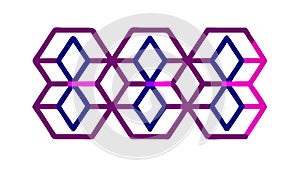 Geometric Hexagonal Pattern for Modern Design, vector design Generative AI