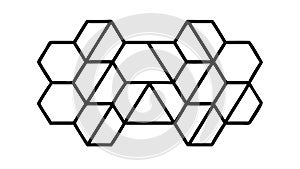 Geometric Hexagonal Pattern Ã¢â¬' Modern Grid Abstract Texture, vector design Generative AI