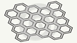Geometric Hexagonal Pattern, Seamless Abstract Structure Design. vector design Generative AI