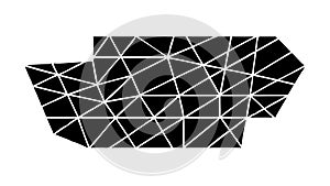 Geometric Hexagonal Pattern Structure, vector design Generative AI