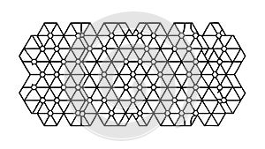 Geometric hexagonal pattern, a structured and modern seamless background, vector design Generative AI